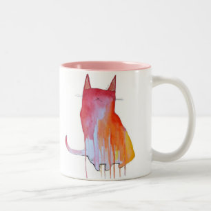 Watercolorkitty-Tasse   Pierre Zweifarbige Tasse