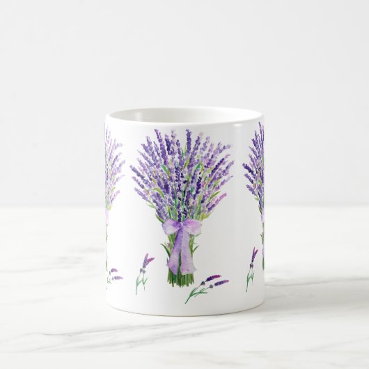 Watercolorlavendel Tasse (Mittel)