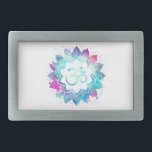 *~* Watercolormandala-Lotos OM-OM Symbol Rechteckige Gürtelschnalle<br><div class="desc">* Ein OM-OM Symbol-LotosWatercolorMandala auf einer weißen Hintergrundrechteckform-Gürtelschnalle. Die Mandalafarben sind Türkis, Purpur-Blues und pinks* Hier für Sie ist ein auffallend schöner neuer geneigter ins Auge fallender Entwurf des Alters metaphysisch geistig, wahrscheinlich, zum von Meditation und von ruhiger Betrachtung zu inspirieren. Er kann ein perfektes Geschenk für Freunde und Familie...</div>
