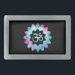 *~* Watercolormandala-Lotos OM-OM Symbol Rechteckige Gürtelschnalle<br><div class="desc">* Ein OM-OM Symbol-LotosWatercolorMandala auf einem schwarzen Hintergrundrechteck-Formgurt buckle.* Hier für Sie ist ein auffallend schöner neuer geneigter ins Auge fallender Entwurf des Alters metaphysisch geistig, wahrscheinlich, zum von Meditation und von ruhiger Betrachtung zu inspirieren. Er kann ein perfektes Geschenk für Freunde und Familie machen. Er kann auch leicht besonders...</div>