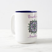 Watercolormandala-Tasse Zweifarbige Tasse (Vorderseite Links)