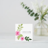 WatercolorMinimalistische moderne Chic-mit Quadratische Visitenkarte (Stehend Vorderseite)