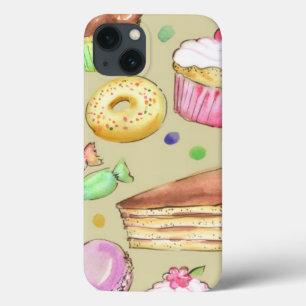 Watercolormuster mit Süßigkeiten Case-Mate iPhone Hülle