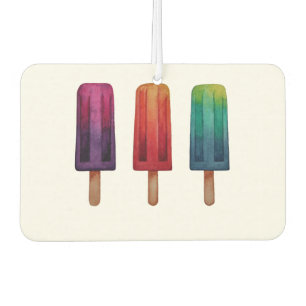 Watercolorniedliches Popsicleeiscreme Autolufterfrischer