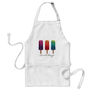 Watercolorniedliches Popsicleeiscreme Schürze