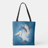 Watercolorpelikan 17 ganz über Tasche (Rückseite)