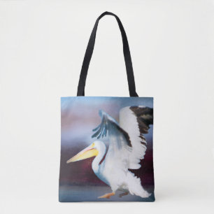 Watercolorpelikan 18 ganz über Tasche