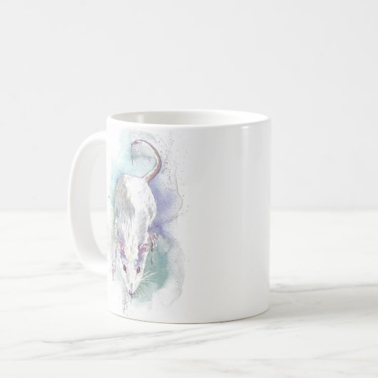 Watercolorratten-Kaffee-Tasse Kaffeetasse (Vorderseite Links)