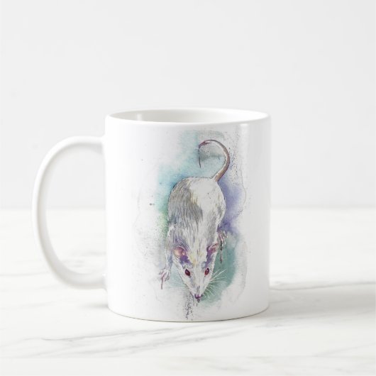 Watercolorratten-Kaffee-Tasse Kaffeetasse (Links)
