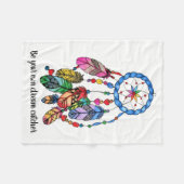 Watercolorregenbogen-Traumfänger u. inspirieren Fleecedecke (Vorderseite (Horizontal))