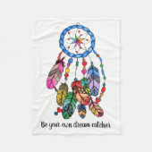 Watercolorregenbogen-Traumfänger u. inspirieren Fleecedecke (Vorderseite)