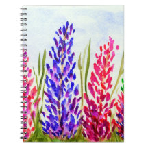 Watercolors-Blumenkunstlila Lupine-Wildblumen