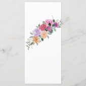 watercolors Florals Modern Botanical Wedding Menükarte (Rückseite)