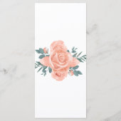 watercolors Florals Modern Botanical Wedding Menükarte (Rückseite)