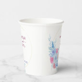 watercolors Florals Modern Botanical Wedding Pappbecher (Rechts)