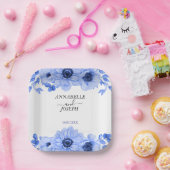 watercolors Florals Modern Botanical Wedding Pappteller (Party)