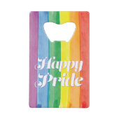 Watercolors Happy Pride Regenbogen Geldbeutel Flaschenöffner (Vorderseite)