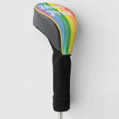 Watercolors Happy Pride Regenbogen Golf Headcover (angewinkelt)