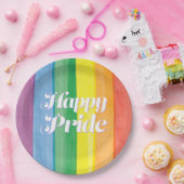 Watercolors Happy Pride Regenbogen Pappteller (Party)