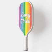 Watercolors Happy Pride Regenbogen Pickleball Schläger (Links)