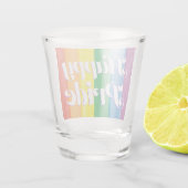 Watercolors Happy Pride Regenbogen Schnapsglas (Rückseite)