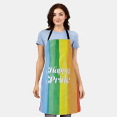 Watercolors Happy Pride Regenbogen Schürze (Getragen)