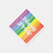 Watercolors Happy Pride Regenbogen Serviette (Ecke)
