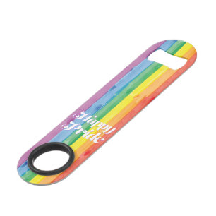 Watercolors Happy Pride Regenbogen Speed Flaschenöffner
