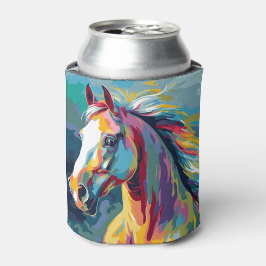 Watercolors Horse Head Illustration Dosenkühler (Kanne Vorderseite)