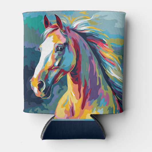 Watercolors Horse Head Illustration Dosenkühler (Vorderseite)