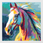 Watercolors Horse Head Illustration Wandaufkleber<br><div class="desc">A beautiful watercolor illustration of a horse's head in a pop art style.</div>