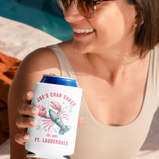 Watercolors Lobster Illustration Custom Text Dosenkühler