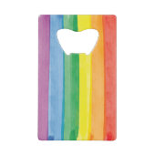 Watercolors Pride Regenbogen Geldbeutel Flaschenöffner (Vorderseite)