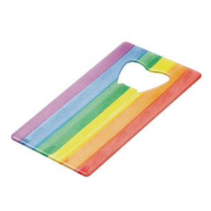 Watercolors Pride Regenbogen Geldbeutel Flaschenöffner