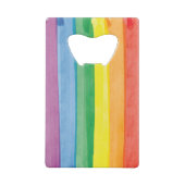 Watercolors Pride Regenbogen Geldbeutel Flaschenöffner (Rückseite)