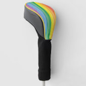 Watercolors Pride Regenbogen Golf Headcover (angewinkelt)
