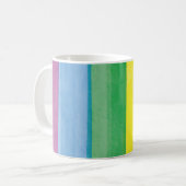 Watercolors Pride Regenbogen Kaffeetasse (Vorderseite Links)