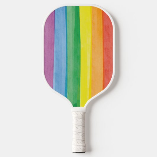 Watercolors Pride Regenbogen Pickleball Schläger (Vorderseite)