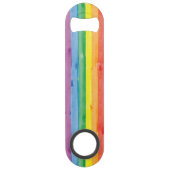 Watercolors Pride Regenbogen Speed Flaschenöffner (Rückseite)