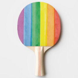 Watercolors Pride Regenbogen Tischtennis Schläger