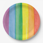 Watercolors Stolz Regenbogen Pappteller (Vorderseite)