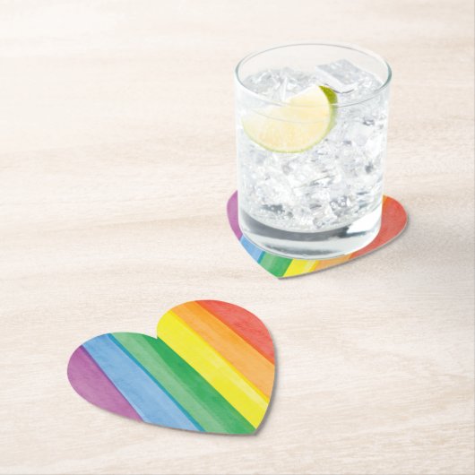 Watercolors Stolz Regenbogen Untersetzer (Vor Ort)