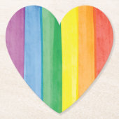 Watercolors Stolz Regenbogen Untersetzer (Vorderseite)