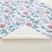 Watercolorunicorn-Kristall-u. Rosen-Muster Sherpadecke (3/4)