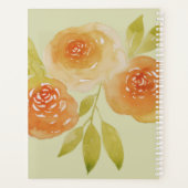 Watercolour Apricot Roses Weekly Planer (Rückseite)