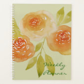 Watercolour Apricot Roses Weekly Planer (Vorderseite)