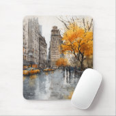 Watercolour Autumn in New York Mousepad (Mit Mouse)
