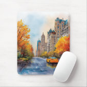 Watercolour Autumn in New York Mousepad (Mit Mouse)
