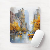 Watercolour Autumn in New York Mousepad (Mit Mouse)