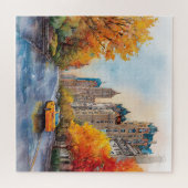 Watercolour Autumn in New York Puzzle (Horizontal)
